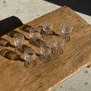Set of 5 mini liqueur glasses on a stem H10 D8