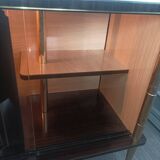 Vintage TV bar cabinet on casters