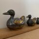 Set of 3 antique tin and brass ducks