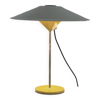 Martinelli Luce Table Lamp, Italy, 1980s – Yellow & Metal Shade