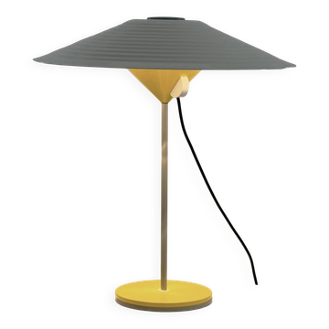 Martinelli Luce Table Lamp, Italy, 1980s – Yellow & Metal Shade