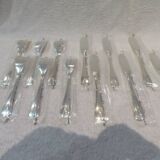 6 Christofle Atlantide silver-plated fish cutlery sets 12p in blister pack