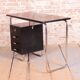 Bauhaus Writing Desk in Oak and Chromed Steel by Robert Slezák, Czech, 1930s