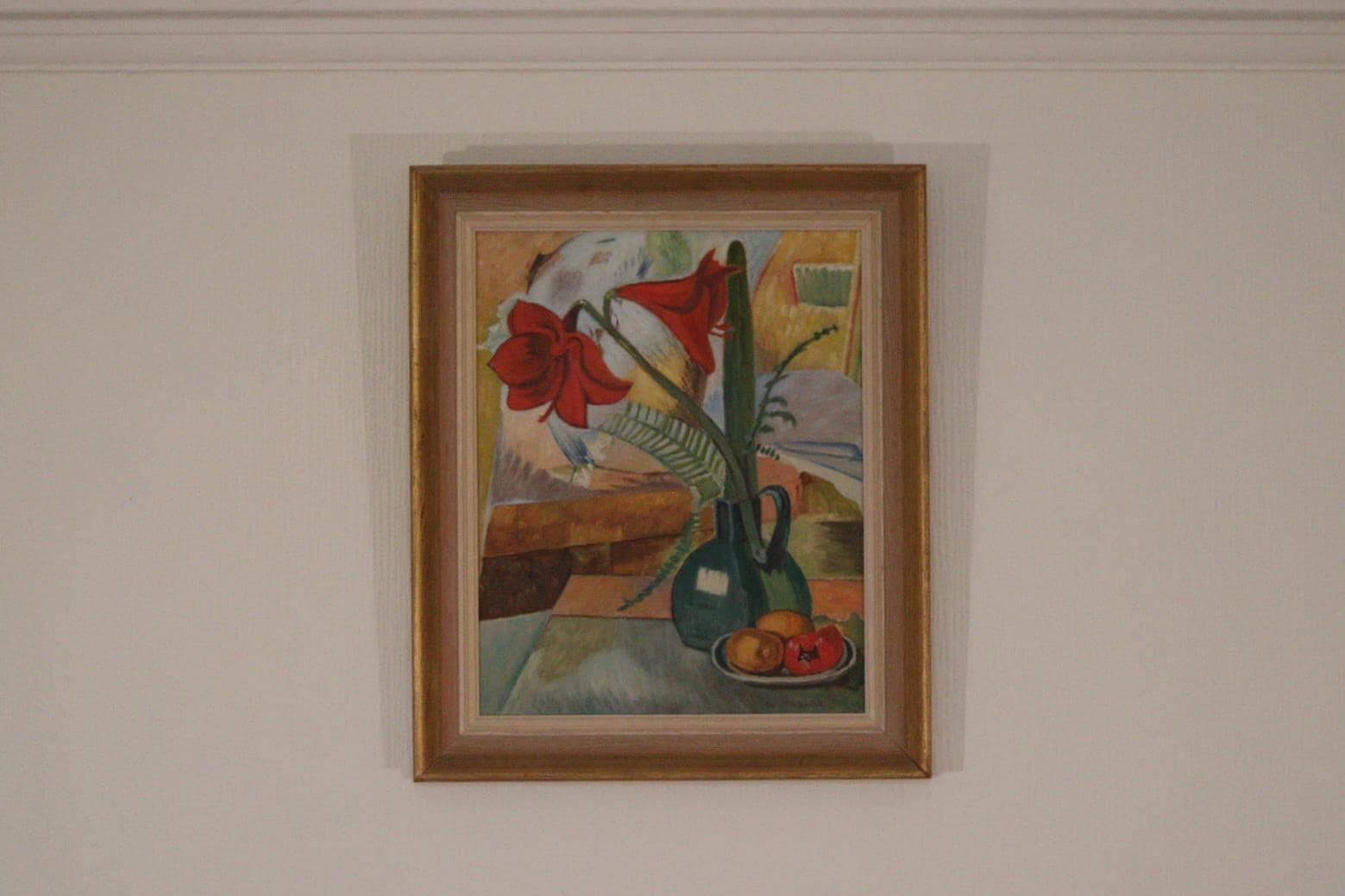 “Amaryllis and Fruit” by A. Lindblom