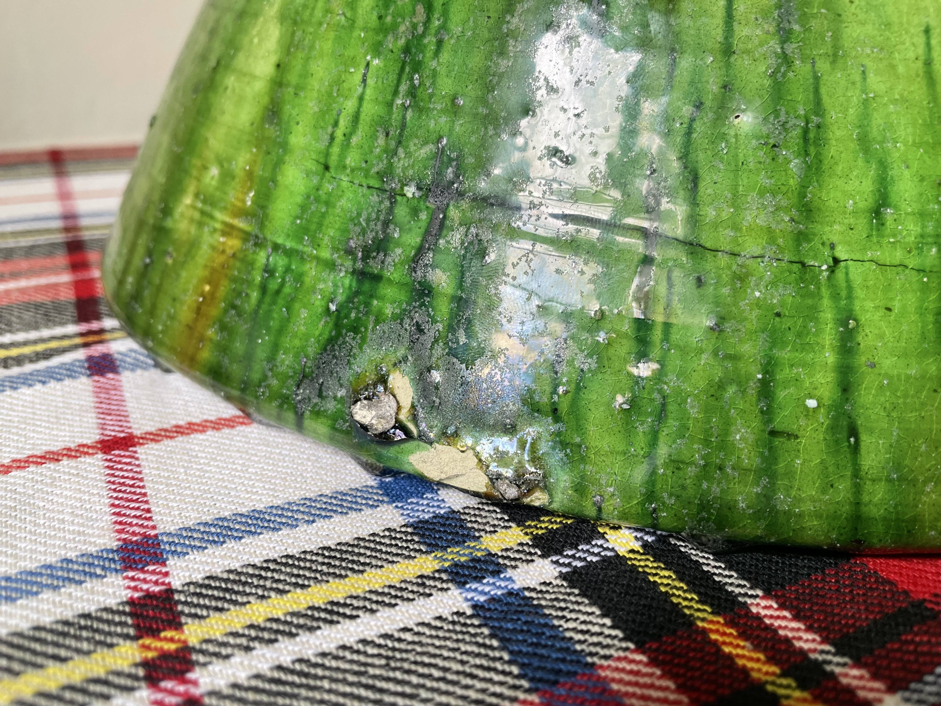 Emerald green Tamegroute salad bowl D28