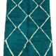 Majorelle blue Moroccan Berber rug with diamonds – 157 × 244 cm