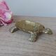 Petit cendrier tortue en laiton sculpté vintage