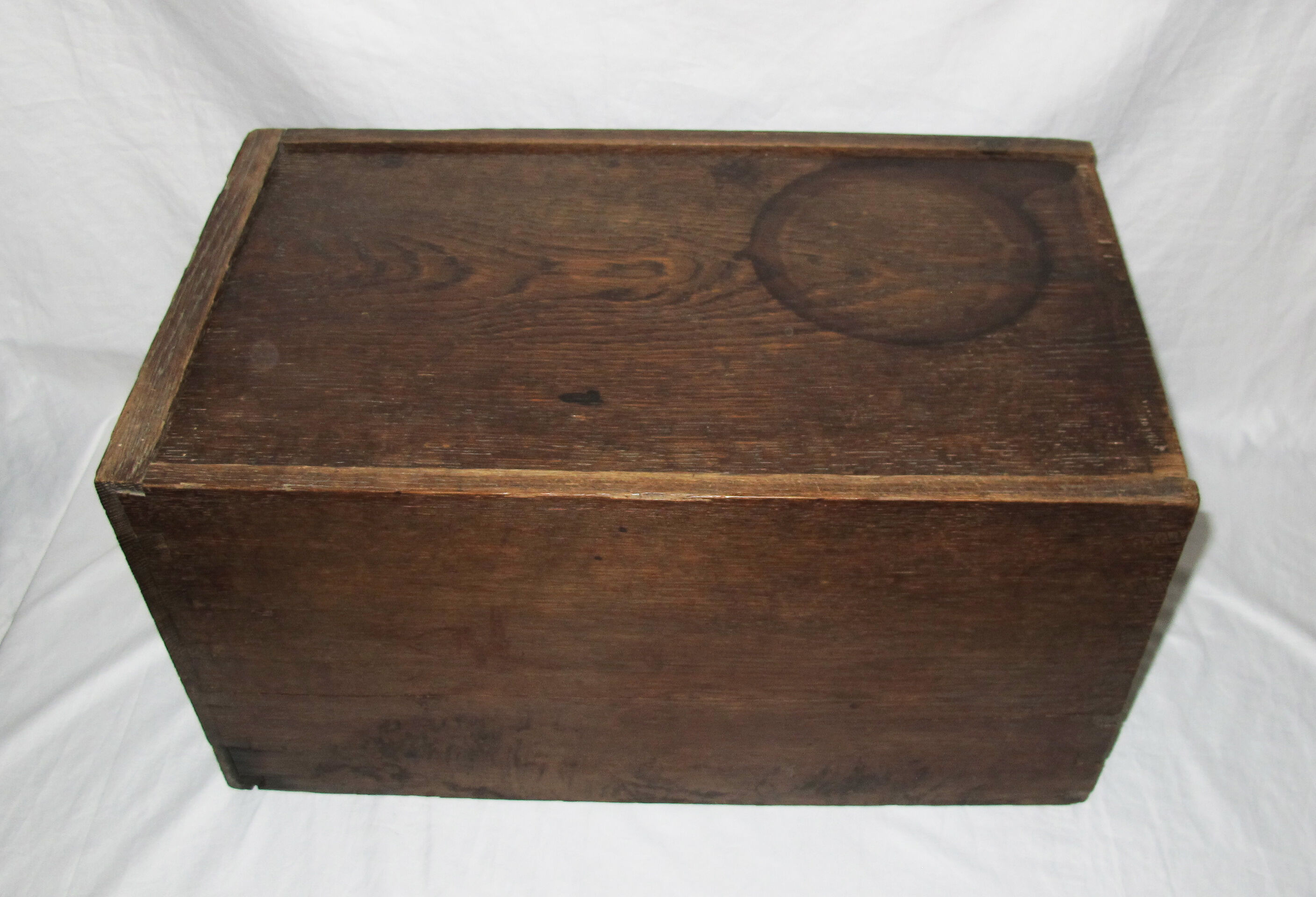 Large oak storage box