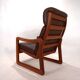 Fauteuil en cuir teck EMC, 1960