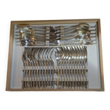 Ménagère Guy Degrenne collection fuse, 128 couvert métal argenté