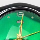 Réveil space age diamond métal chromé et cadran vert 70's