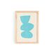 Collection de 4 peintures abstraites col. bleu clair signées Eawy