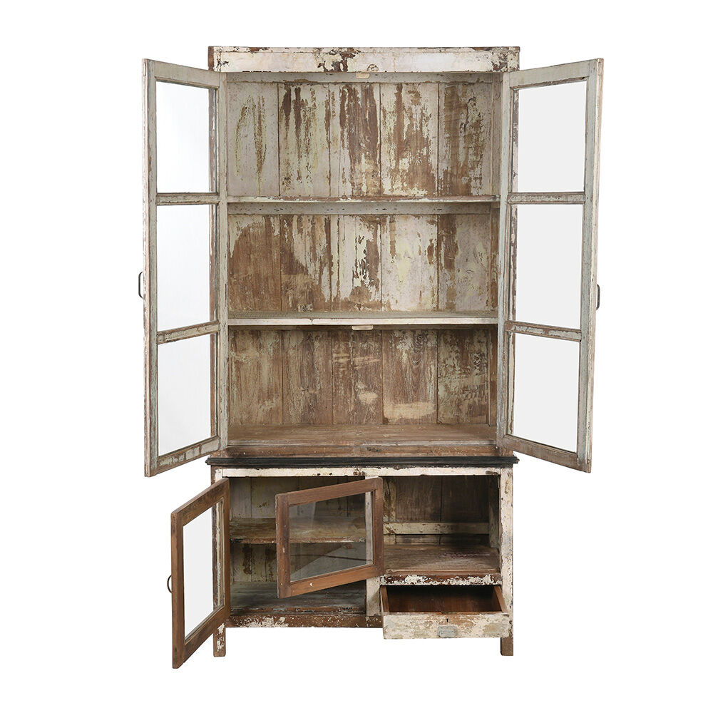 Vaisselier ancien en bois patiné