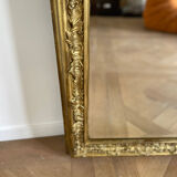 Large old Louis-Philippe shell mirror 165x97 cm