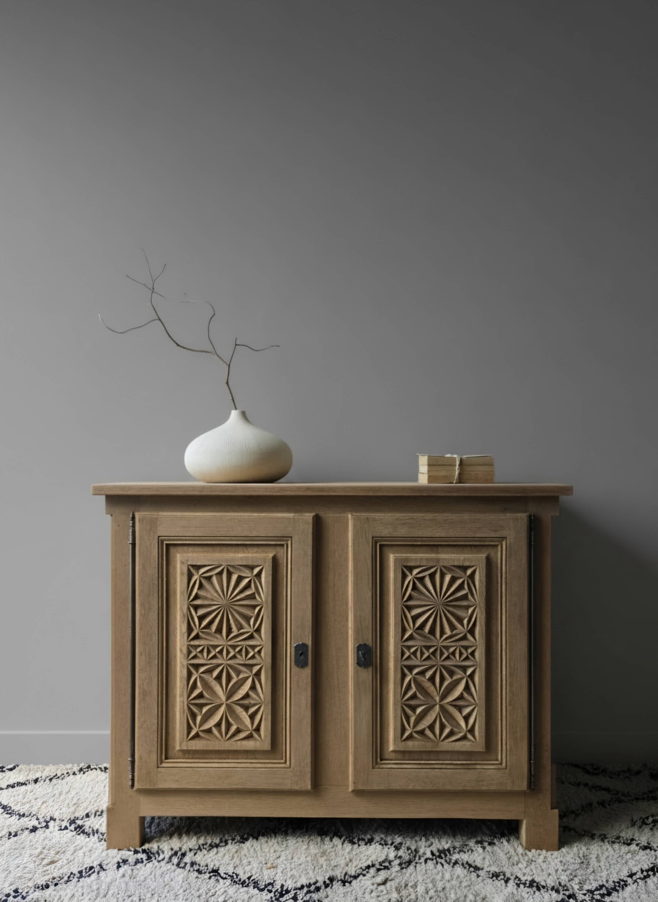 solid oak buffet