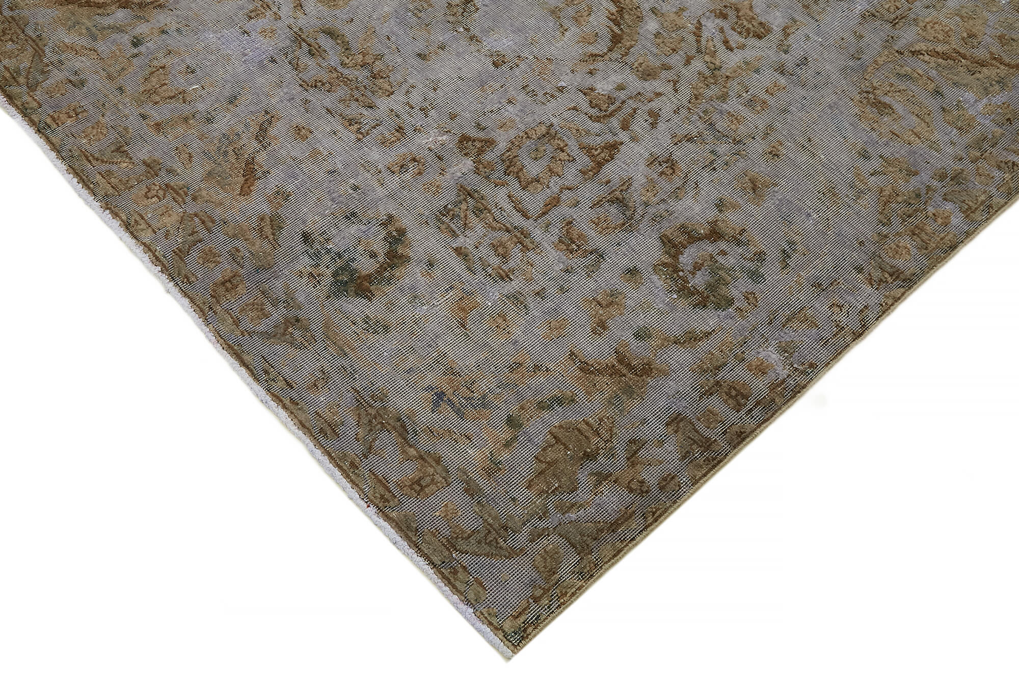 Hand-knotted persian vintage 1970s 250 cm x 333 cm purple wool carpet