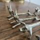 Set of 8 antique silver-plated knife rests Animals