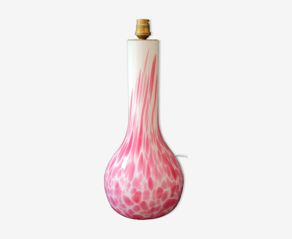 Vintage glass lamp foot Italy by Carlo Moretti