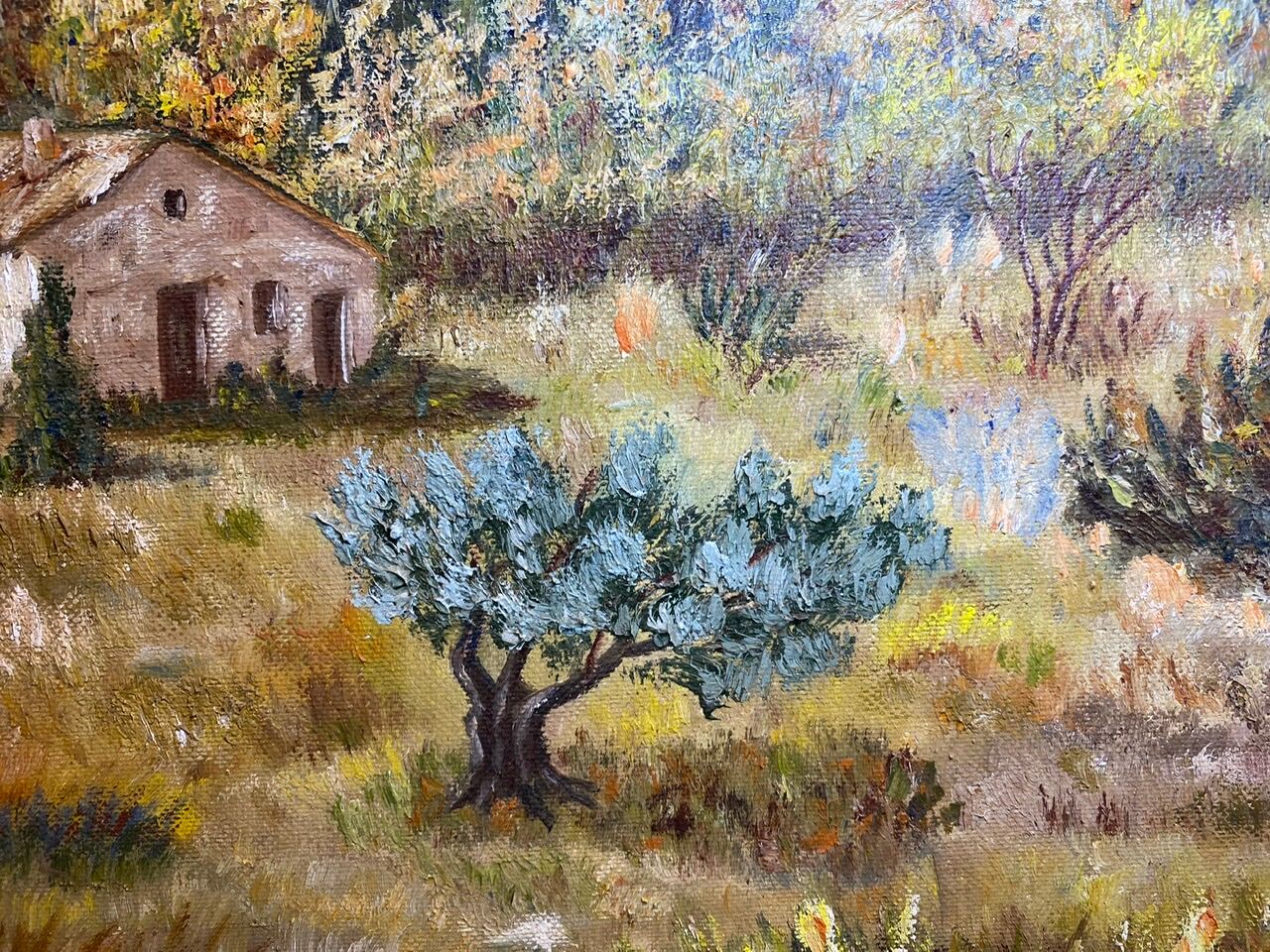 Old painting, Provencal landscape, signed, 60s/70s