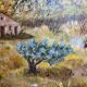 Old painting, Provencal landscape, signed, 60s/70s