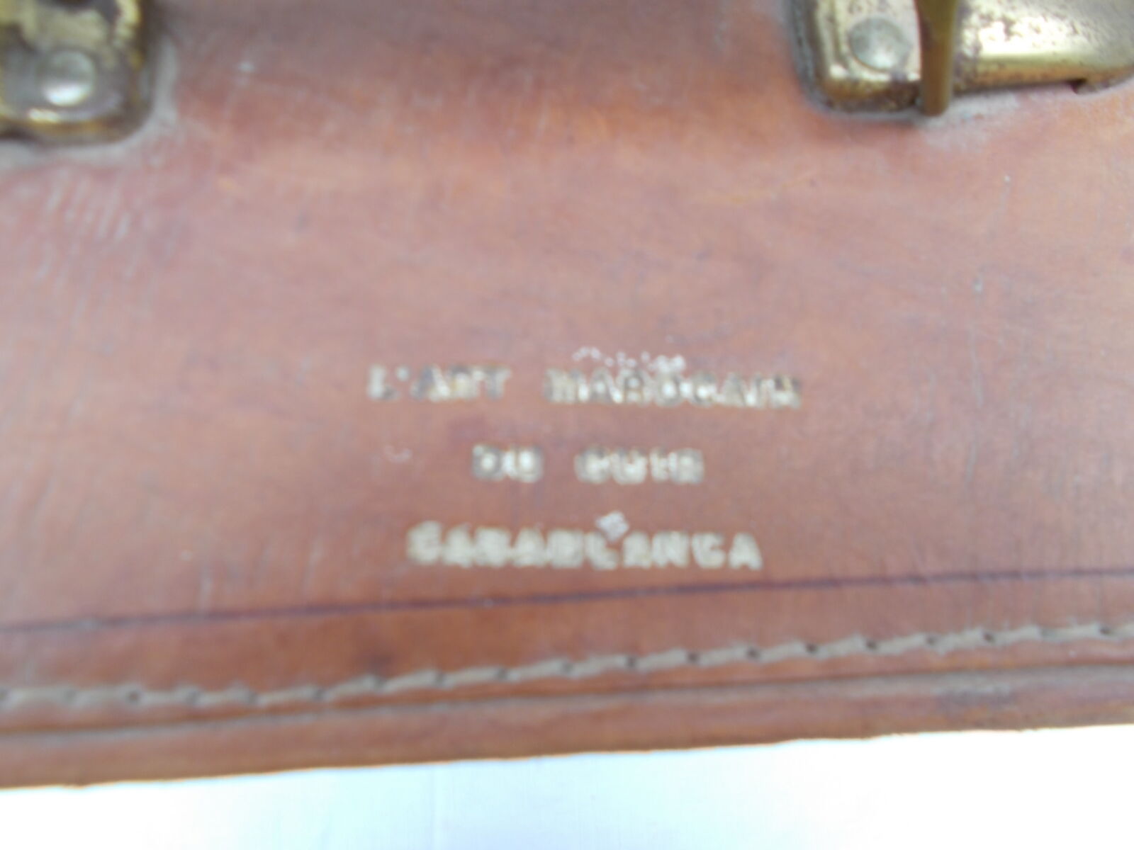 Vintage leather suitcase