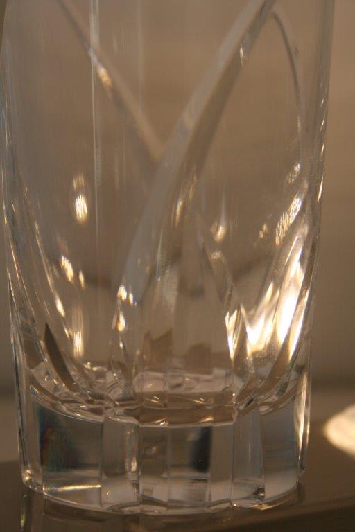 Suite de 3 verres à orangeade en cristal taillé Sevres