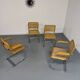 Set of 4 cane cantilever chairs and armchairs, Cesca, 1970s.
