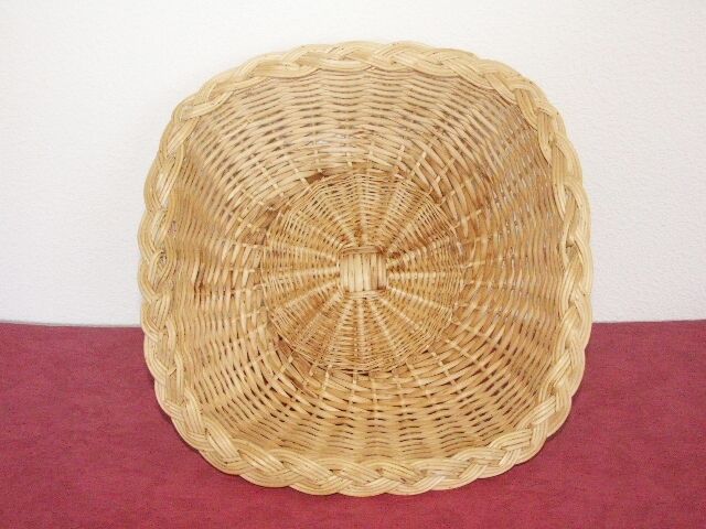 70s vintage wicker square basket