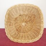 70s vintage wicker square basket