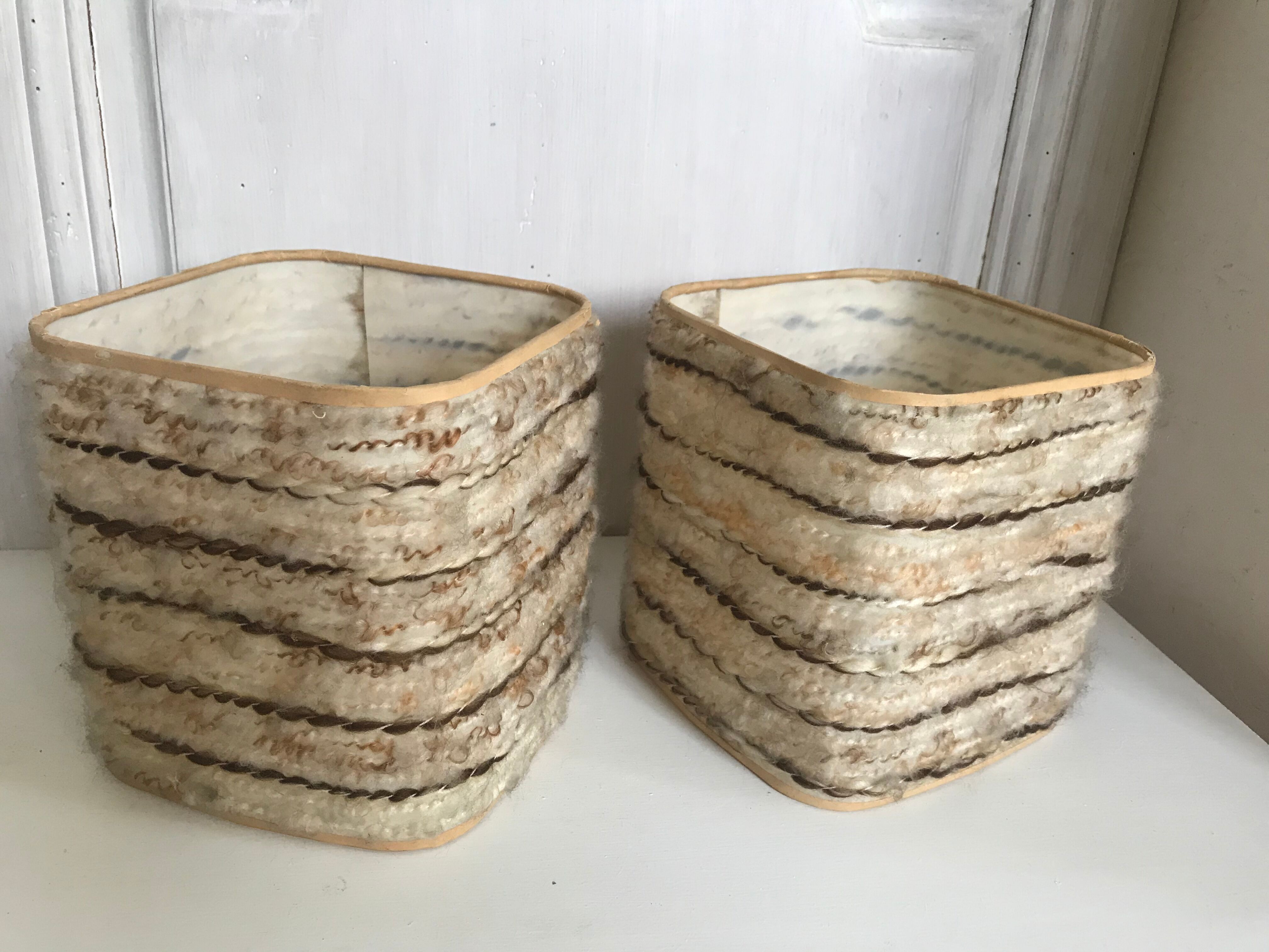 Pair of vintage lampshades 15x15