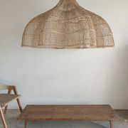 Huge rattan suspension in the shape of a corolla H:1m; D: 1m50