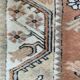 Tapis turc petit Milas 142x85 cm vieux tapis vintage Ushak Rose Beige Bleu