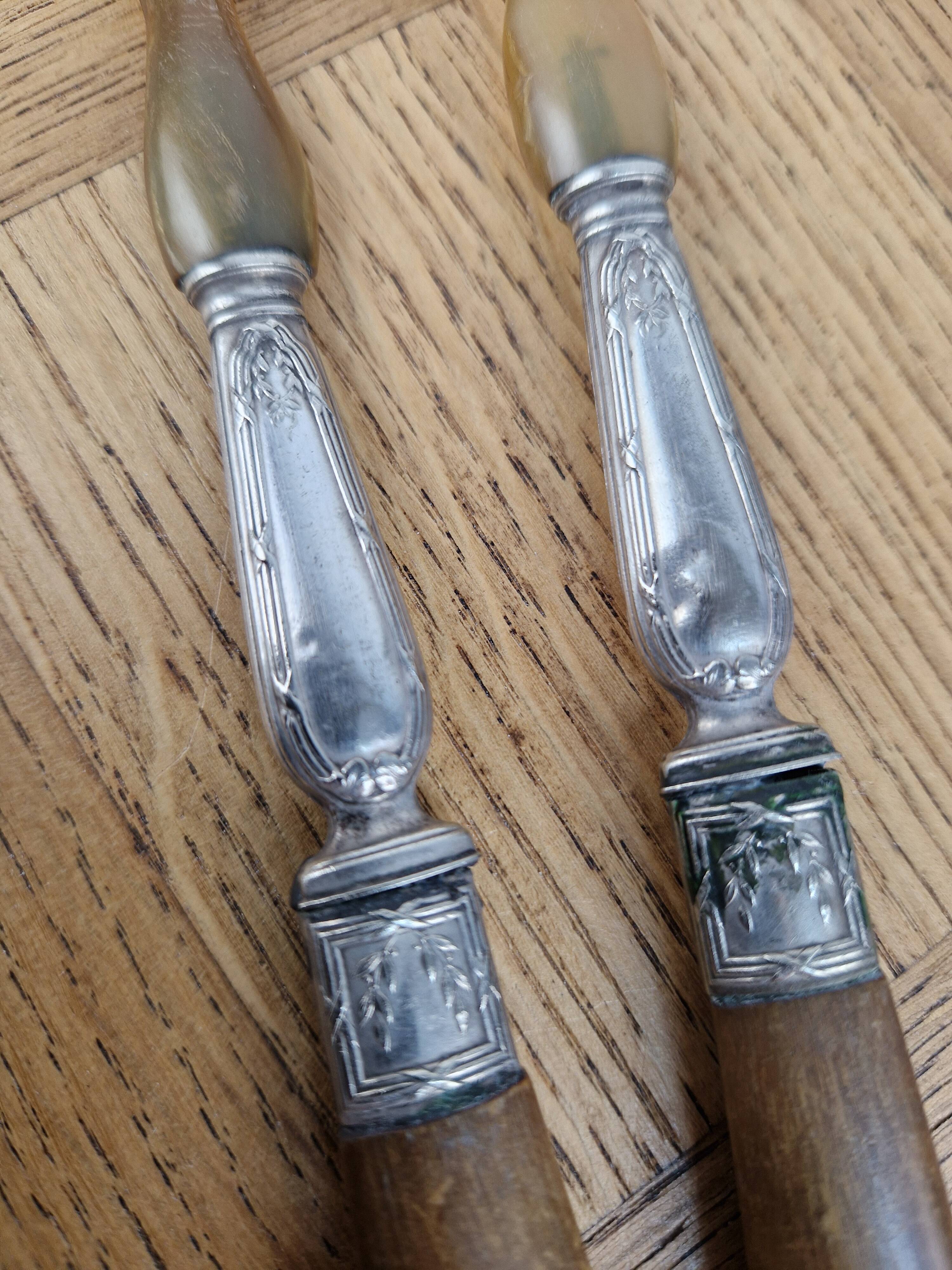 Silver-plated salad servers