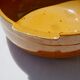 Pair of glazed ceramic salad bowls mustard LPM