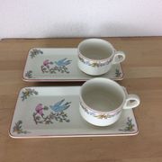 Mugs Les Amoureux de Gien, by Marie Pierre Boitard, breakfast service