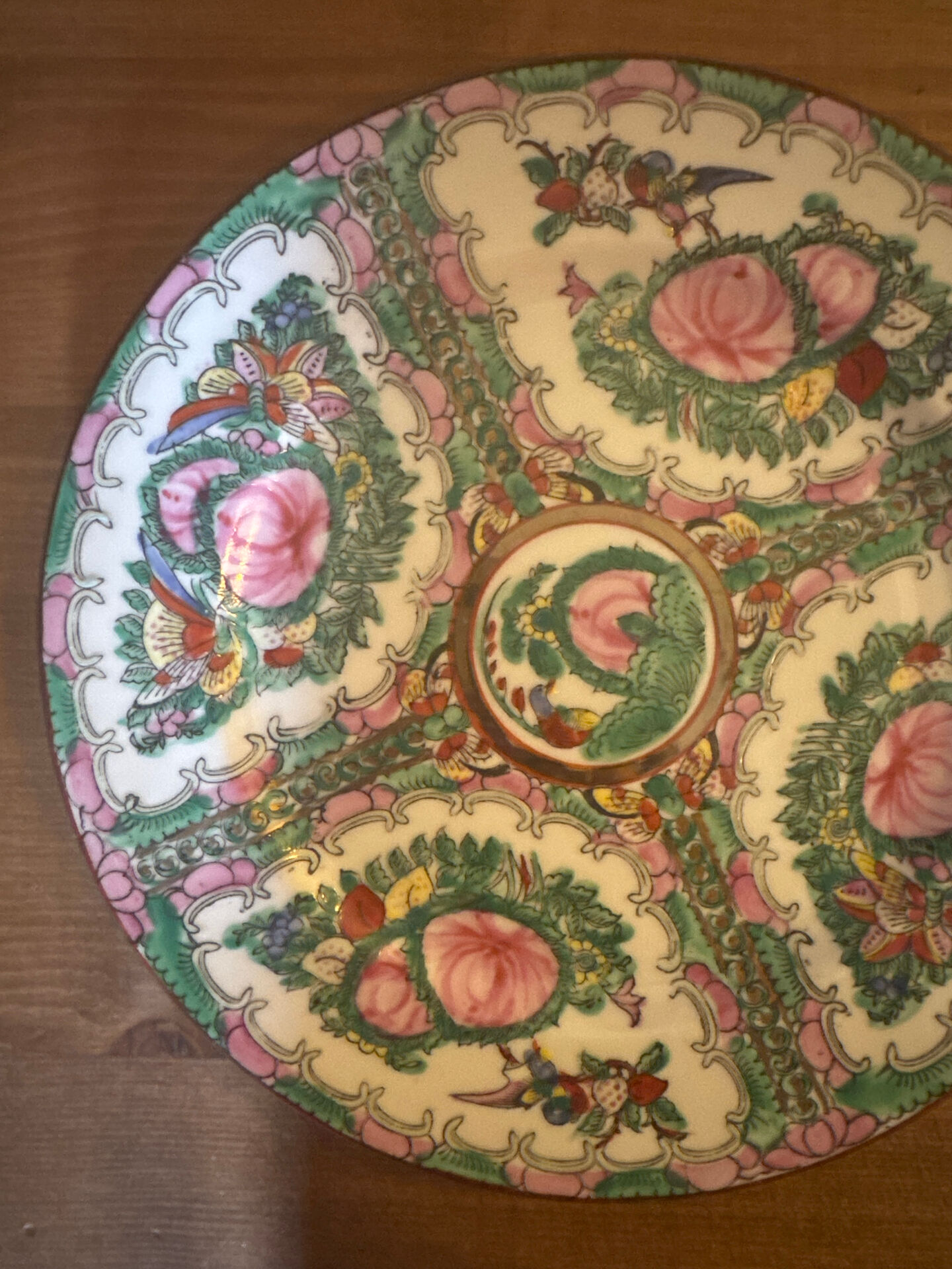 Hand-painted dessert plate