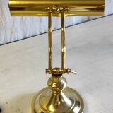 Articulated "piano" lamp in gilded metal - mid 20th century.