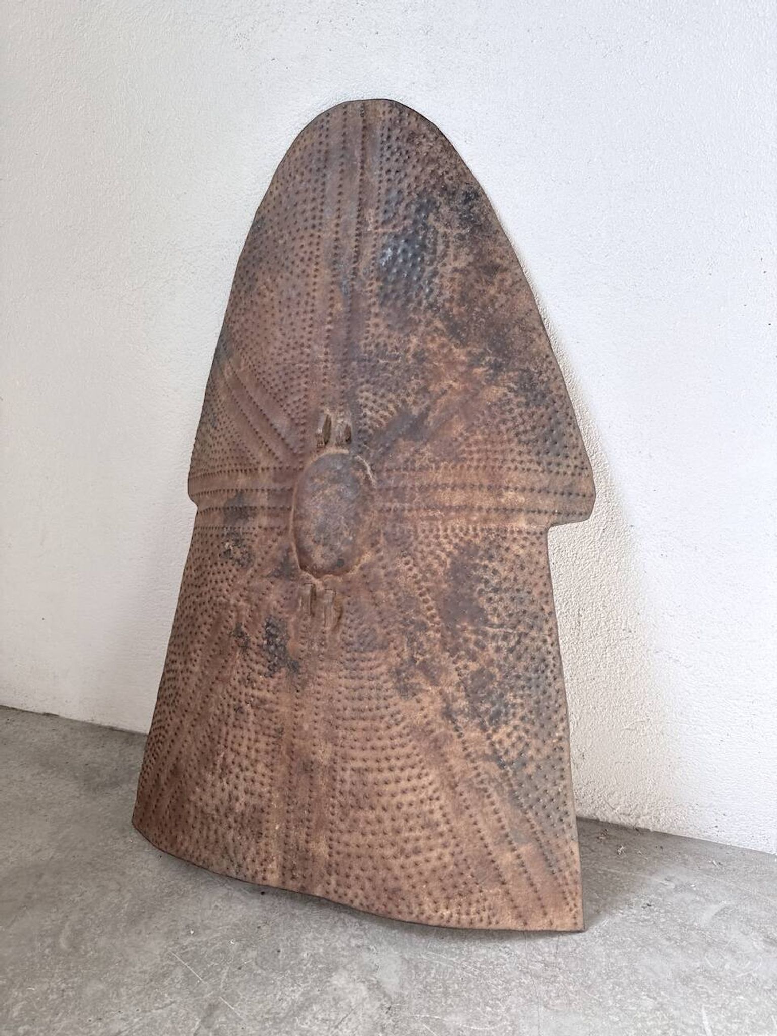 "Glagwa" shield embossed metal Cameroon 20th century