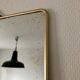 Miroir barbier 40x30cm doré beige vintage 1960