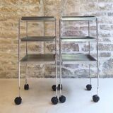 Chrome metal trolley