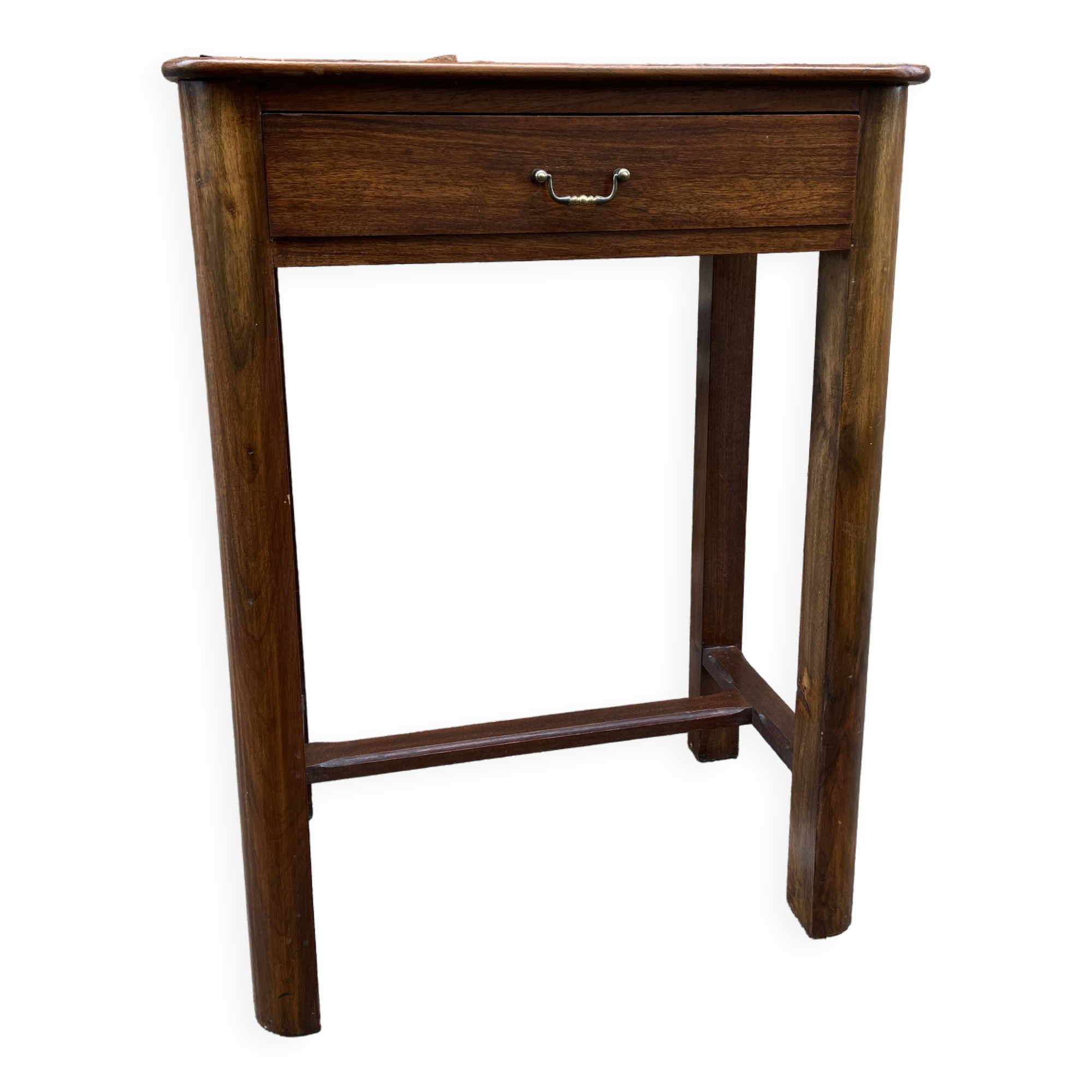 Guéridon selette console vintage louis philippe noyer 1950