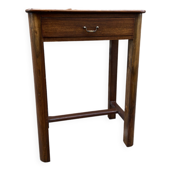 Guéridon selette console vintage louis philippe noyer 1950