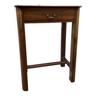 Vintage console selette pedestal table louis philippe noyer 1950