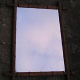 Bamboo mirror early XXth 86x65cm