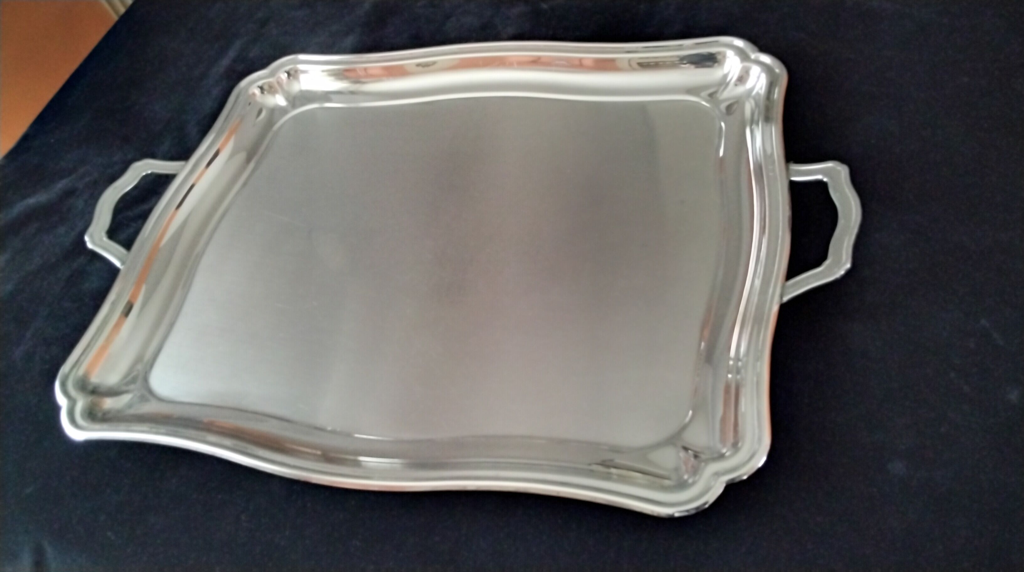 Stainless steel serving tray 38 x 45.5 cm