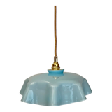 Vintage lamp lamp in blue opaline
