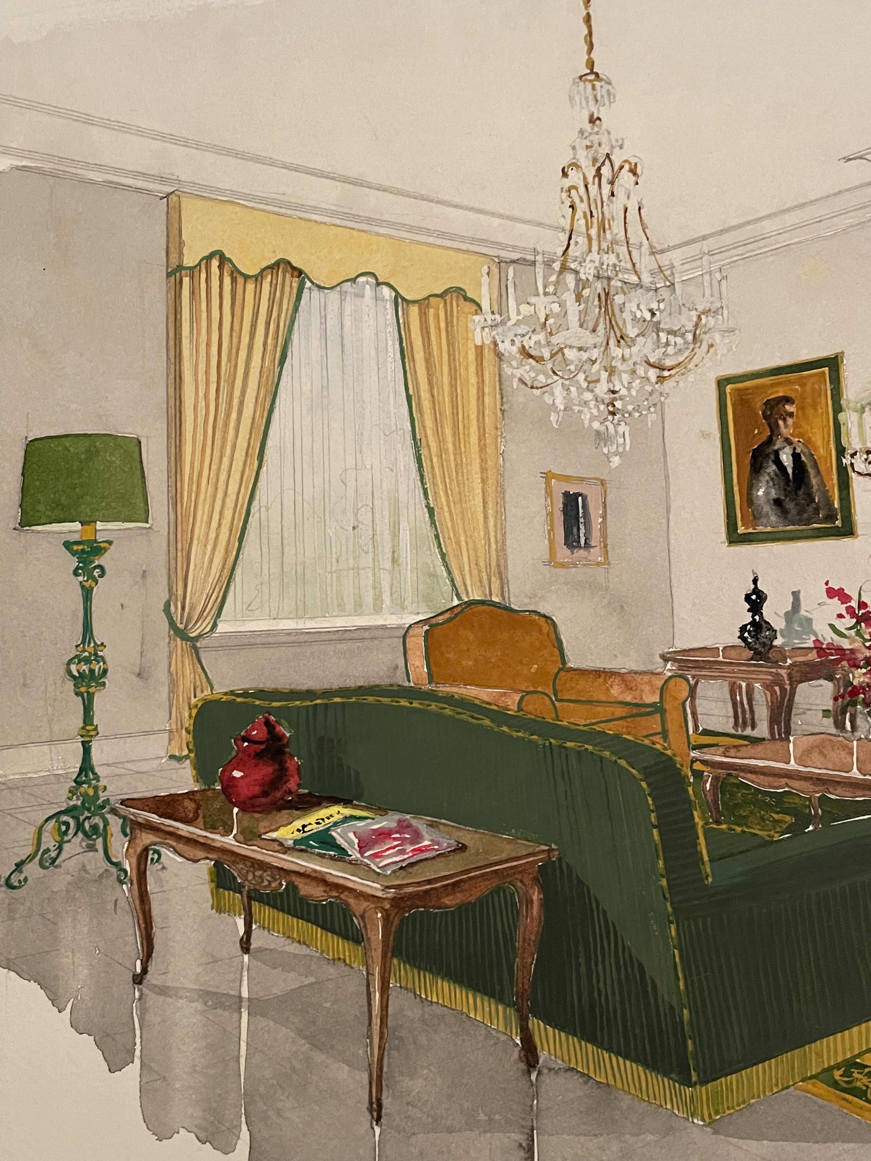 Painting decorative art interior architecture 30-50s