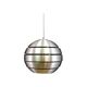 Silver pendant lamp, Danish design, 1970s, production: Denmark