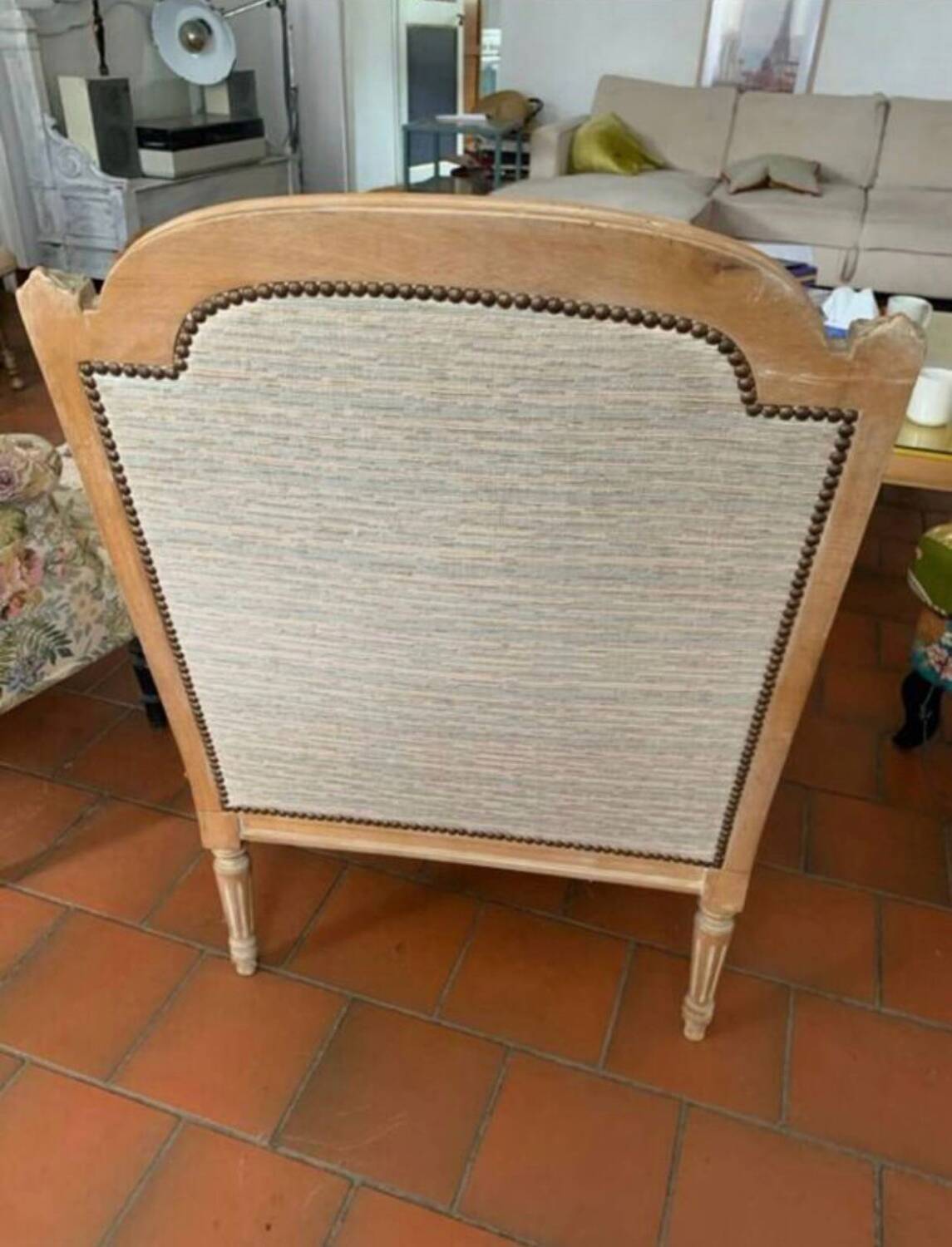 Fauteuil chic bohème canné