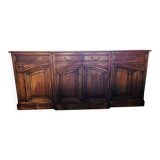 Antique grand buffet in solid cherry wood – character sideboard – 250 cm